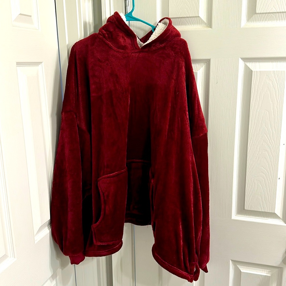 red blanket hoodie